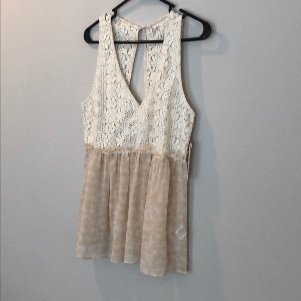 Melrose and Market Lace Bodice Tank with Tags